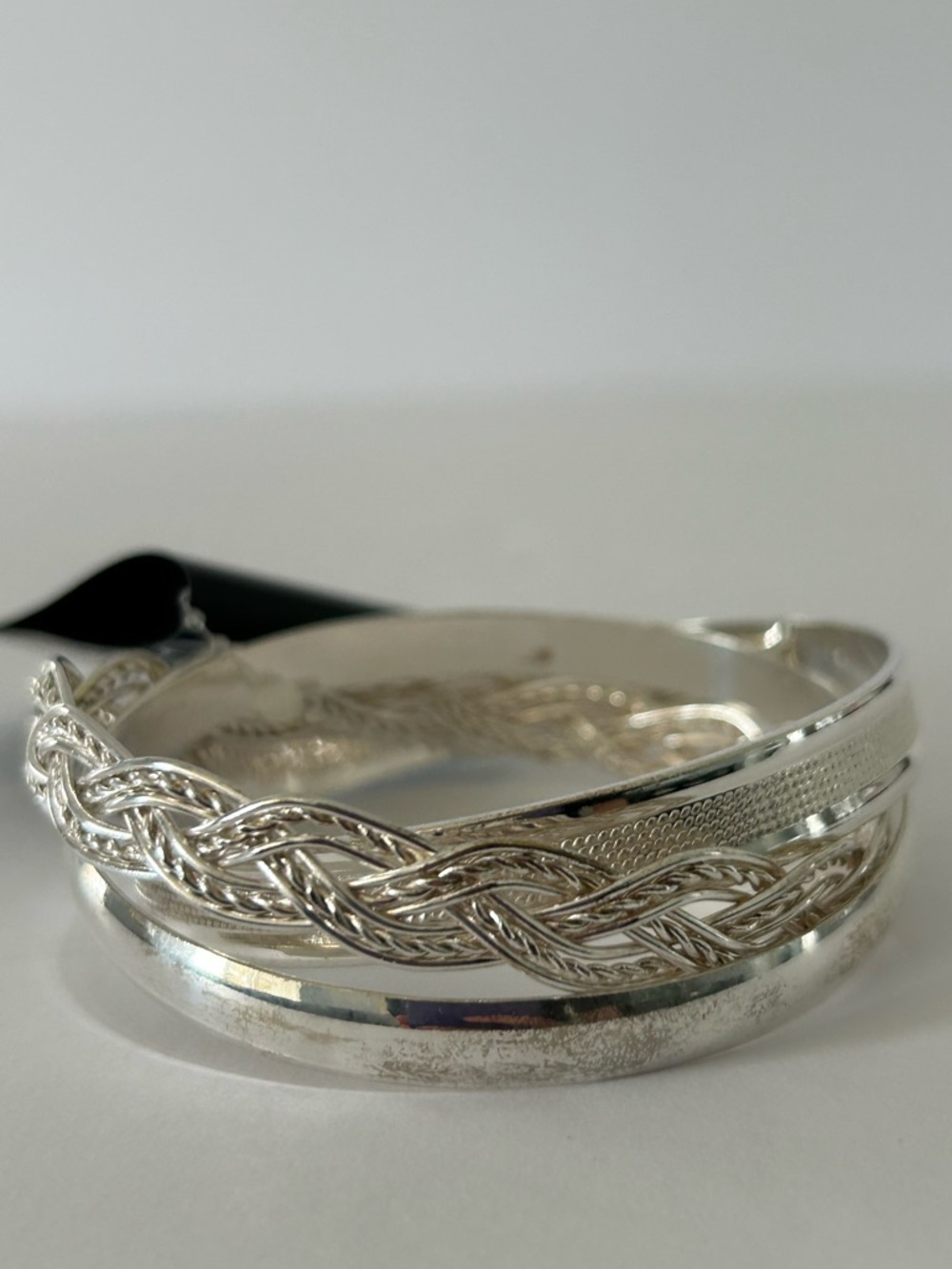 Silver Interlocking Triple Bangle Bracelet by Topshop ‘M Style Lab’ MStyleLab